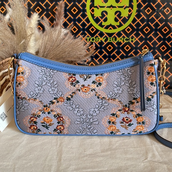 New✨tory burch T monogram brocade studio crossbody bag - Picture 5 of 16